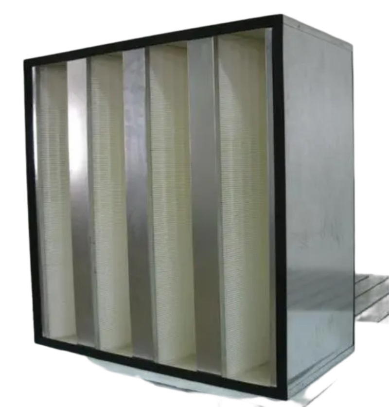 high efficiency non partition box type v type filter 2